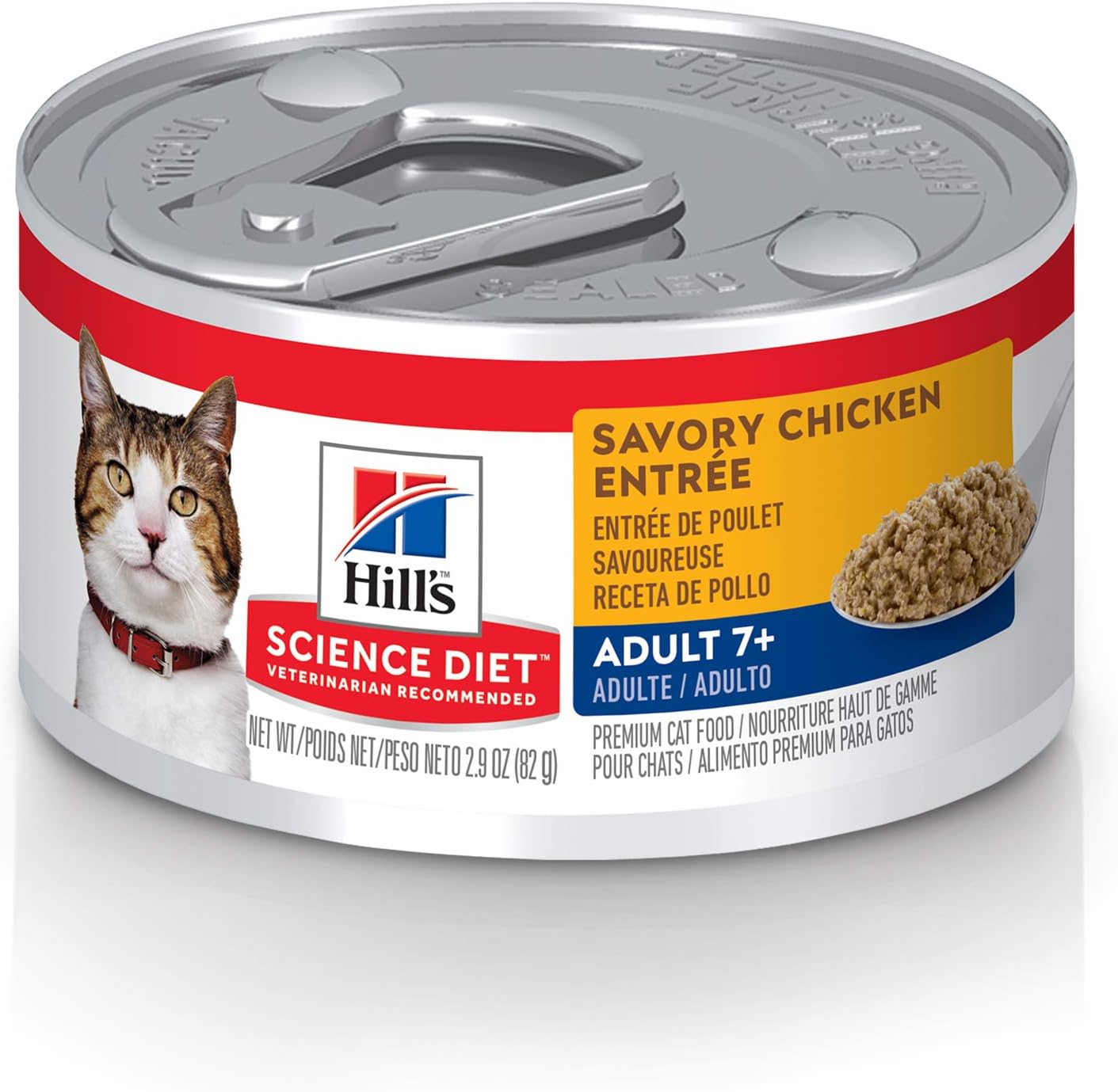 Hill's Science Diet Senior Wet Cat Food, Adult 7+ Savory Chicken Entrée Minced Cat Food -  Wet Cat Food Hill's Science