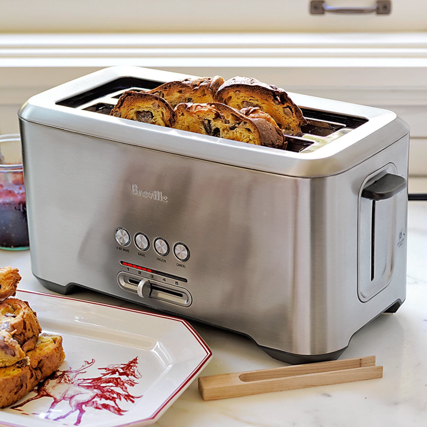 Breville Bit More 4-Slice Toaster, Brushed Stainless Steel, BTA730XL