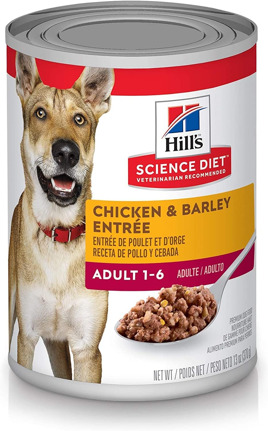 Hill's Science Diet Wet Dog Food, Adult 1-6, Chicken & Barley Entrée, 13 oz. Cans, 12-Pack -  Wet Dog Food Hill's Science