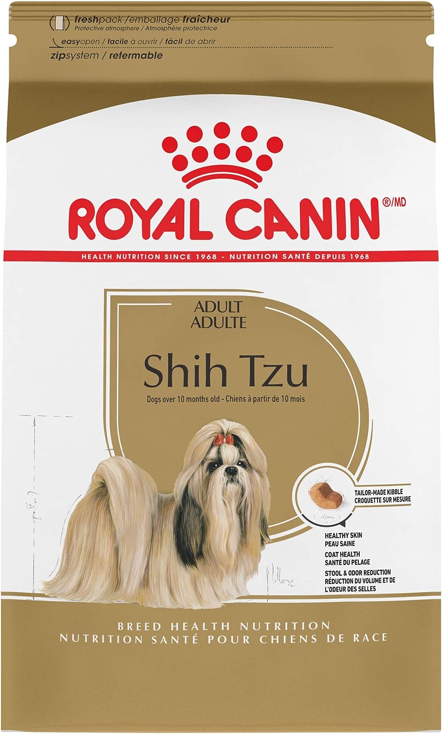 Royal Canin Breed Health Nutrition Shih Tzu Adult Dry Dog Food, 10 LB -  Dry Dog Food Royal Canin