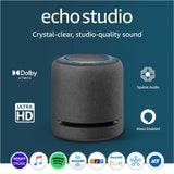 Amazon Echo Studio High-Fidelity Smart Speaker with 3D Audio & Alexa
