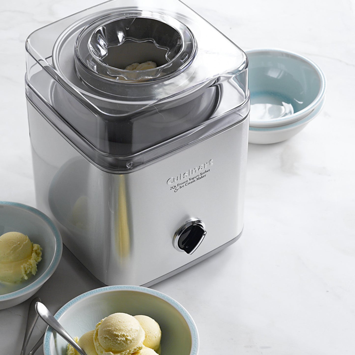 Cuisinart Stainless-Steel Ice Cream Maker 2-Qt. Double-Insulated Freezer Bowl