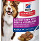 Hill's Science Diet Senior 7+ Canned Dog Food, Savory Stew with Beef & Vegetables, 12.8 oz. Cans, 12-Pack -  Wet Dog Food Hill's Science