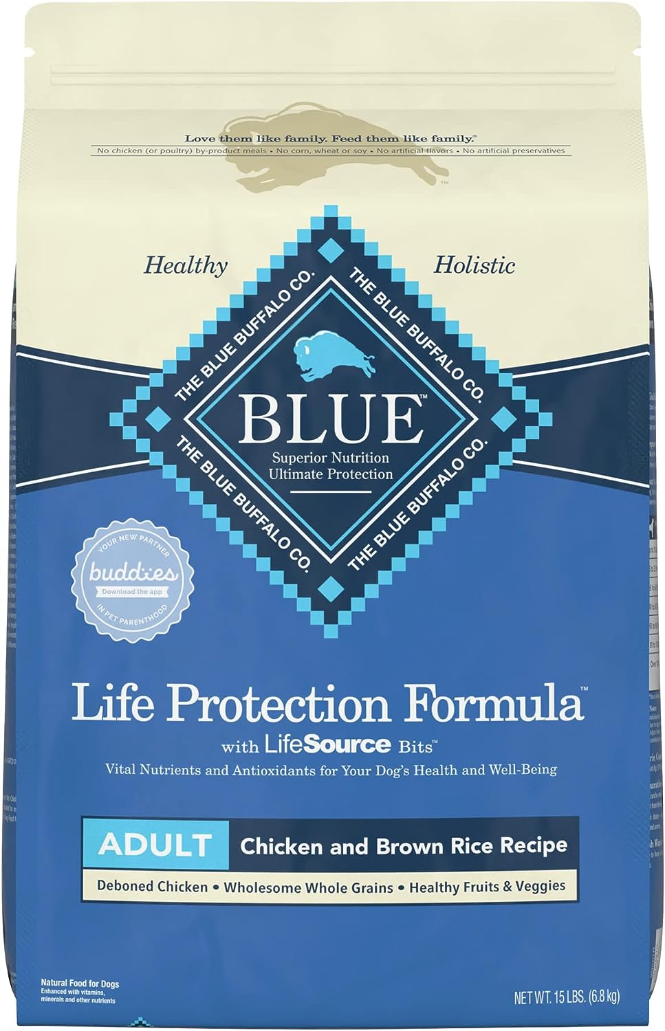 Blue Buffalo Life Protection Formula Natural Adult Dry Dog Food, Chicken & Brown Rice -  Dry Dog Food Blue Buffalo