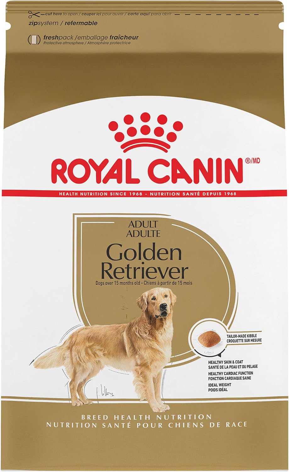 Royal Canin Breed Health Nutrition Golden Retriever Adult Dry Dog Food, 30 LB -  Dry Dog Food Royal Canin