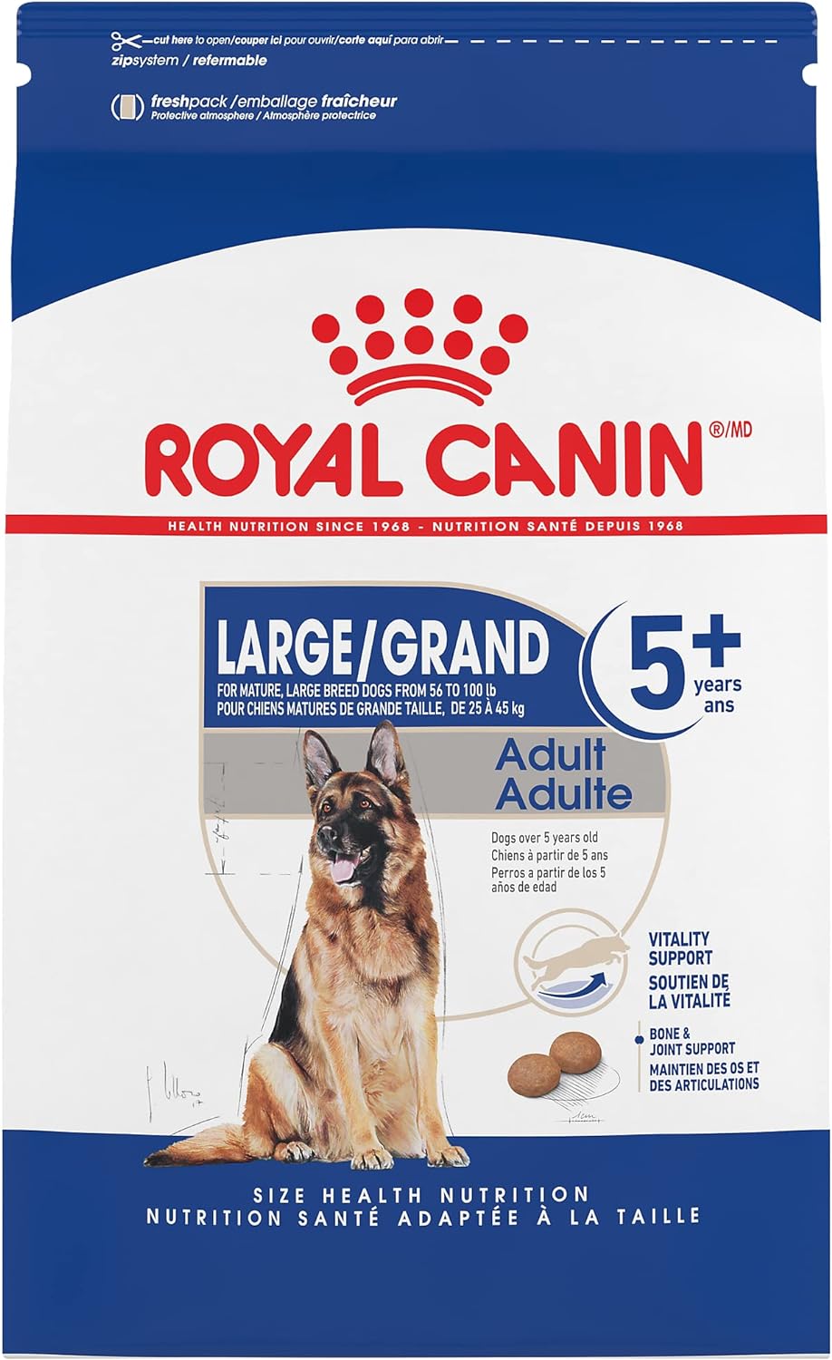 Royal Canin Large Adult 5+ Dry Dog Food for Older Dogs, 30 LB -  Dry Dog Food Royal Canin