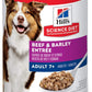 Hill's Science Diet Adult 7+ Beef & Barley Entree Canned Dog Food, 13 oz, 12-Pack -  Wet Dog Food Hill's Science