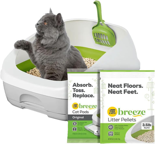 Purina Tidy Cats BREEZE Litter Box System Starter Kit With Pellets & Pads -  Litter Box Purina Tidy Cats
