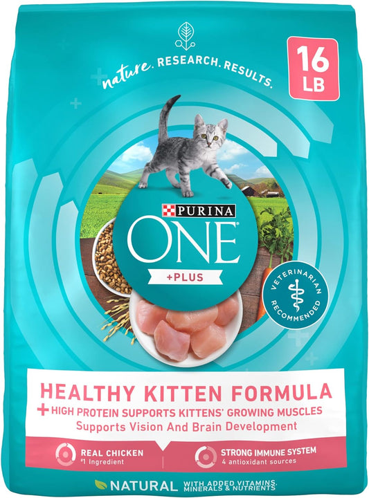Purina ONE High Protein Natural Dry Kitten Food +Plus Healthy Kitten Formula -  Dry Cat Food Purina ONE