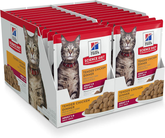Hill's Science Diet Chicken Adult Pouches Wet Cat Food, 2.8 oz, 24-Pack -  Wet Cat Food Hill's Science