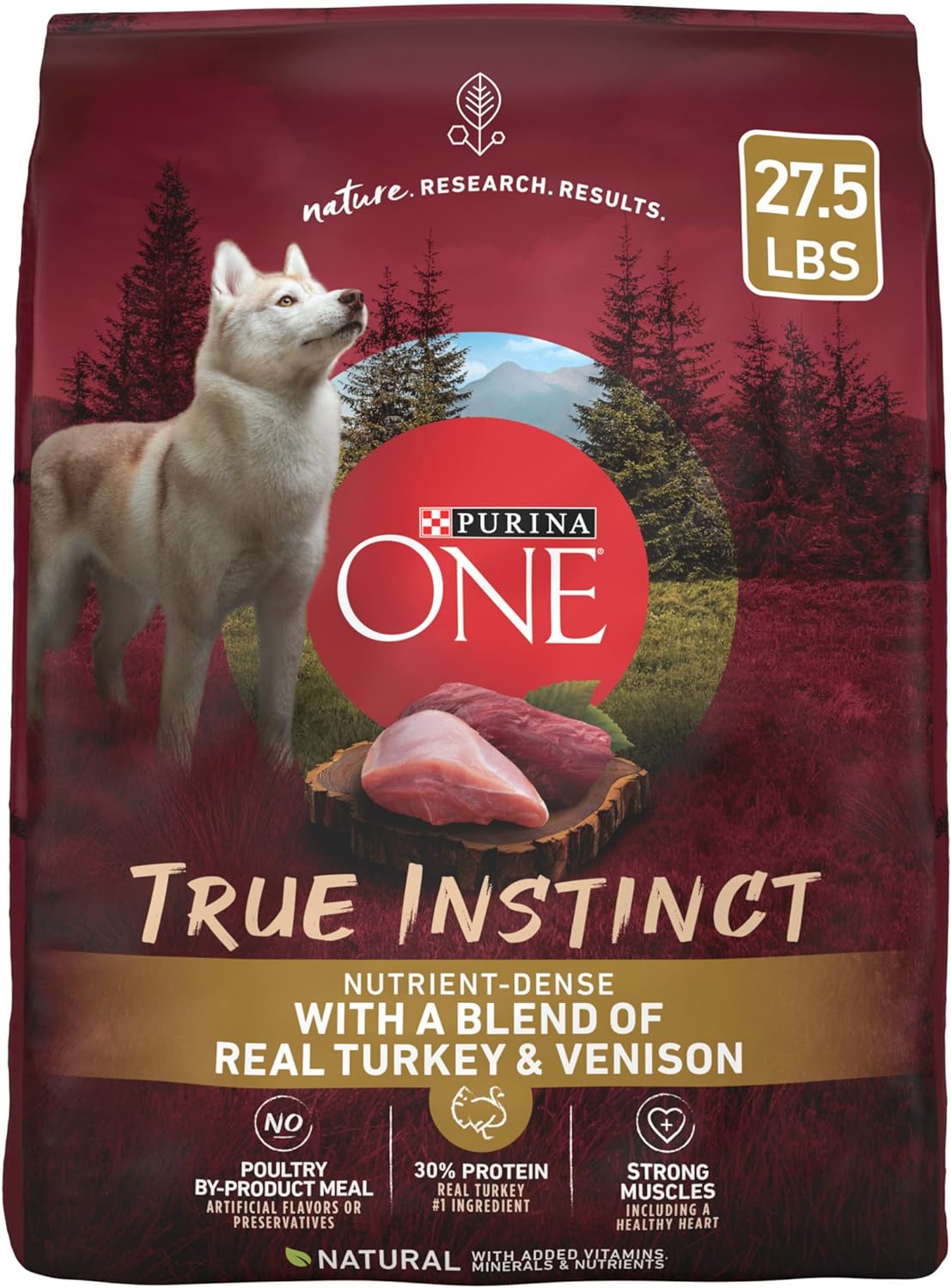 Purina ONE True Instinct Dry Dog Food with A Blend Of Real Turkey & Venison -  Dry Dog Food Purina ONE