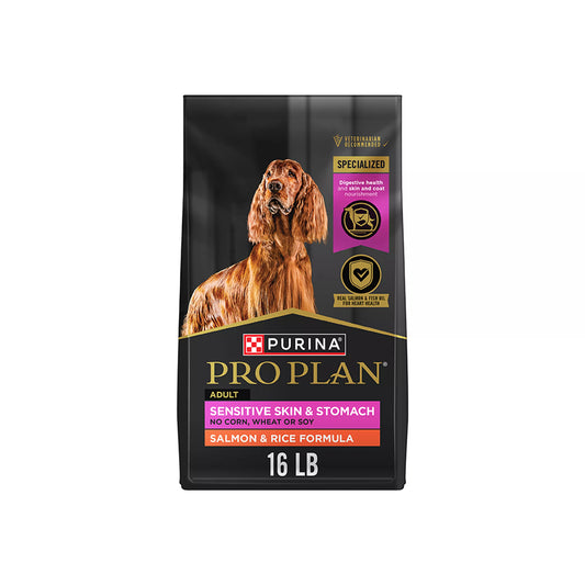 Purina Pro Plan Sensitive Skin & Stomach Adult Dry Dog Food - Lamb & Oat Meal, No Corn, Wheat Soy