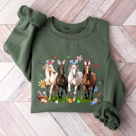 Easter Horse Shirt, Horse Lover Shirt, Horse Bunny Easter Shirt, Funny Easter Shirt, Horse Shirt