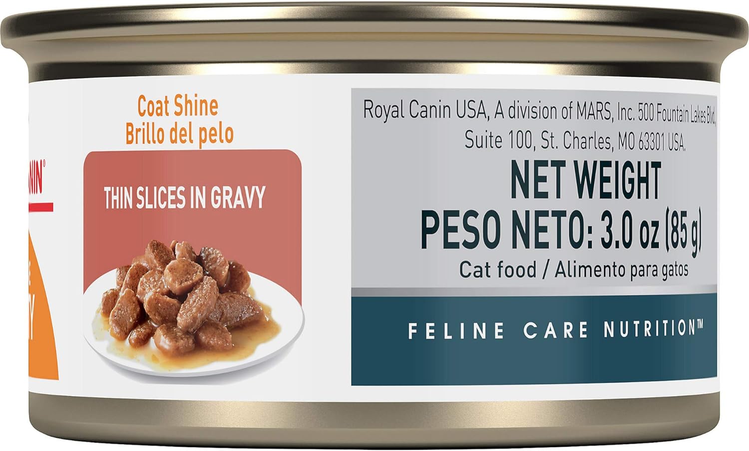 Royal Canin Feline Care Nutrition Hair & Skin Care Thin Slices in Gravy Canned Cat Food -  Wet Cat Food Royal Canin