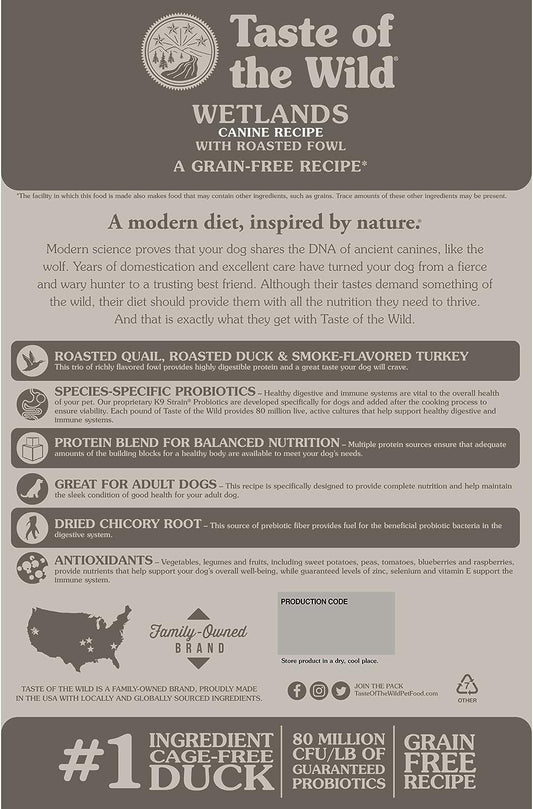 Taste of the Wild Wetlands Grain-Free Roasted Duck Dry Dog Food -  Dry Dog Food Taste of the Wild