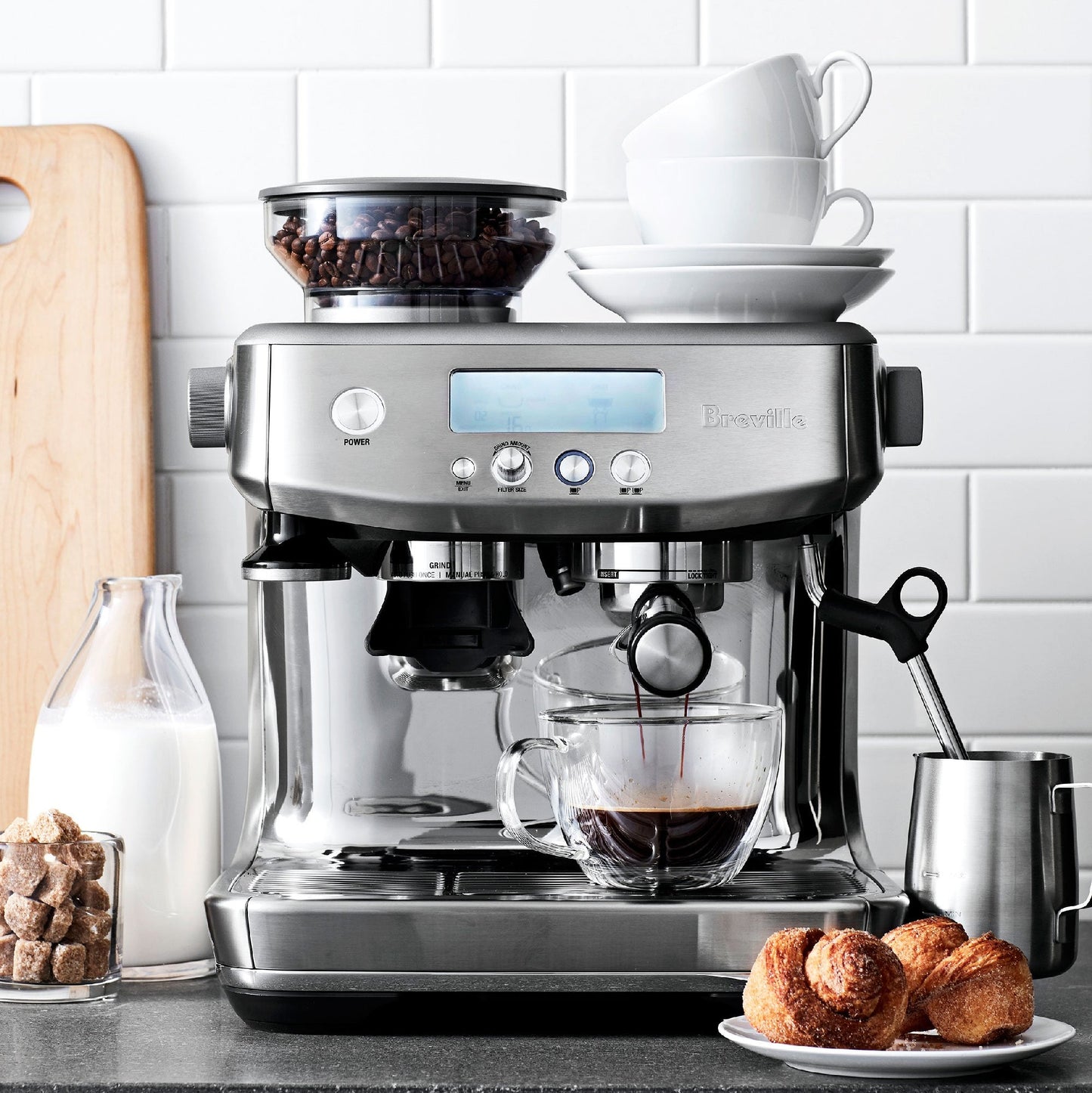 Breville the Barista Pro Espresso Machine, Medium, Brushed Stainless Steel