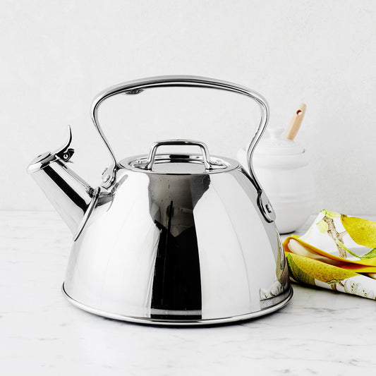 All-Clad Specialty Stainless Steel Tea Kettle 2 QT Induction Pots & Pans, Cookware Silver