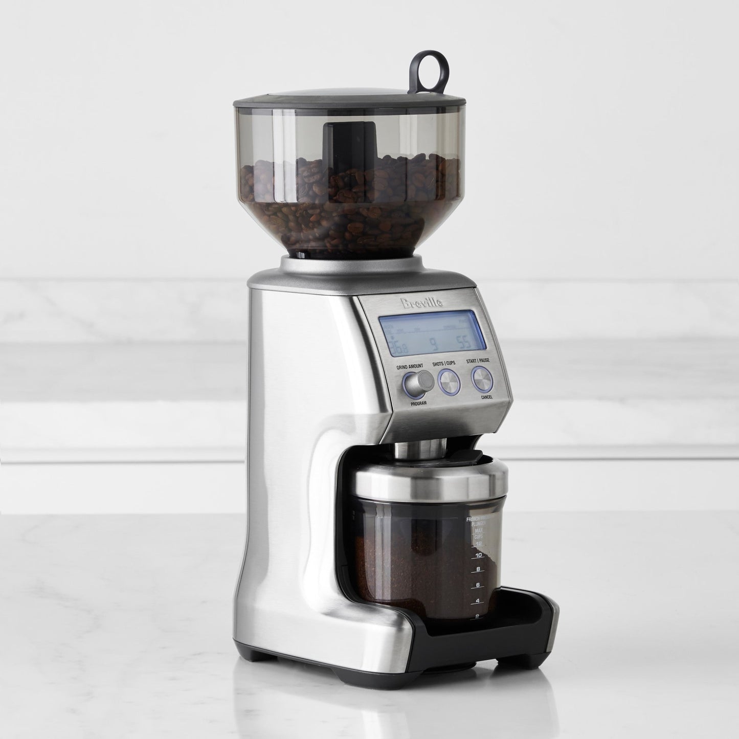 Breville Smart Grinder Pro Coffee Bean Grinder, Stainless Steel BCG820BSS