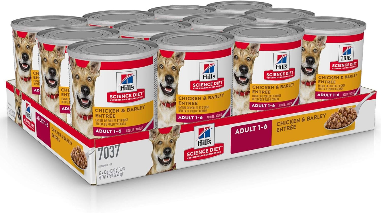 Hill's Science Diet Wet Dog Food, Adult 1-6, Chicken & Barley Entrée, 13 oz. Cans, 12-Pack -  Wet Dog Food Hill's Science