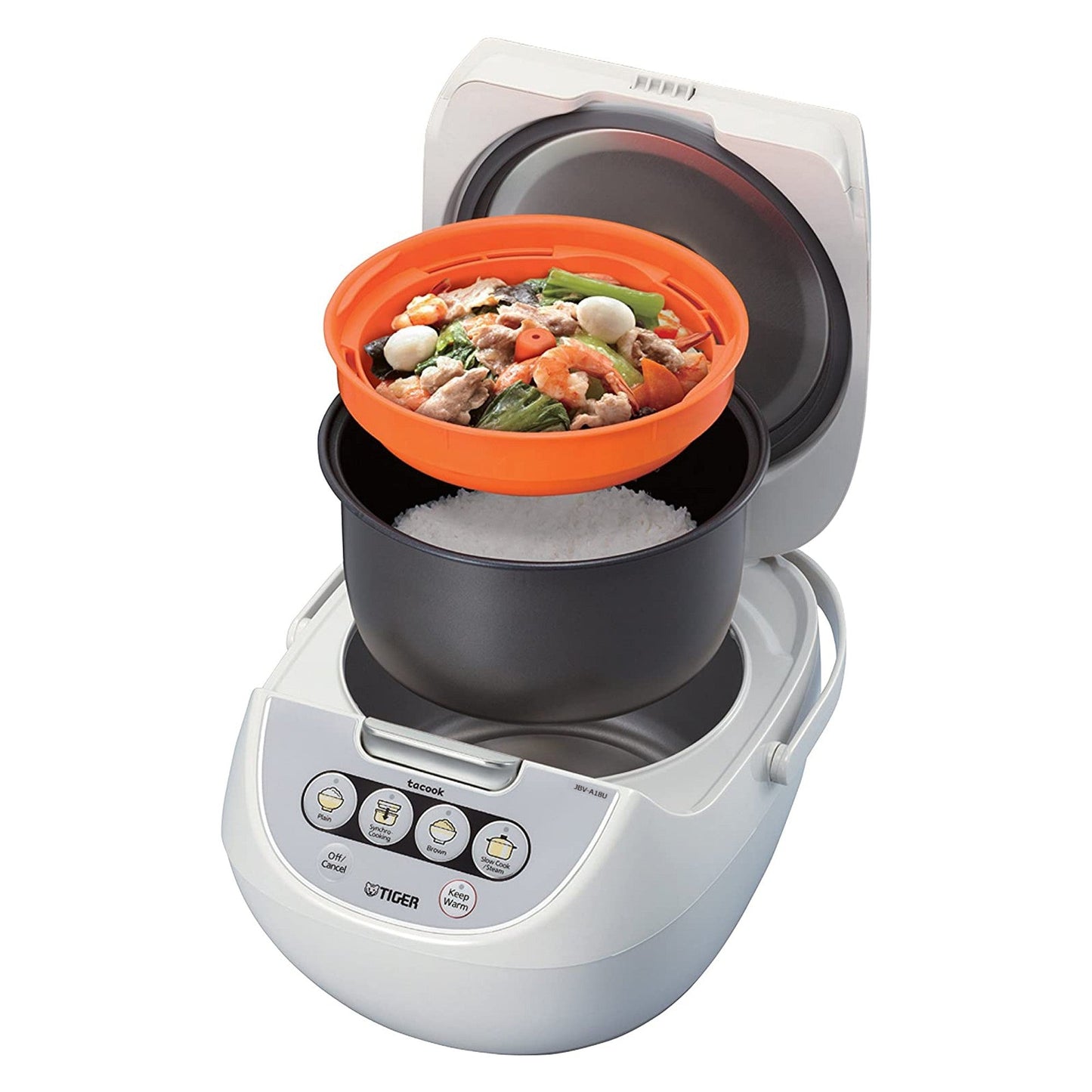 TIGER JBV-A10U 5.5-Cup Micom Rice Cooker with Food Steamer Basket