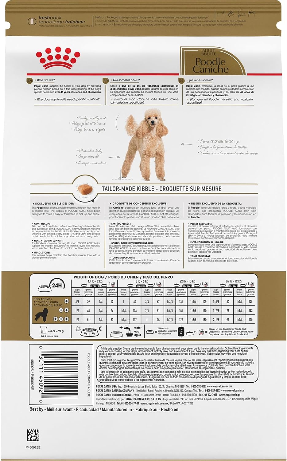 Royal Canin Breed Health Nutrition Poodle Adult Dry Dog Food, 10 LB -  Dry Dog Food Royal Canin