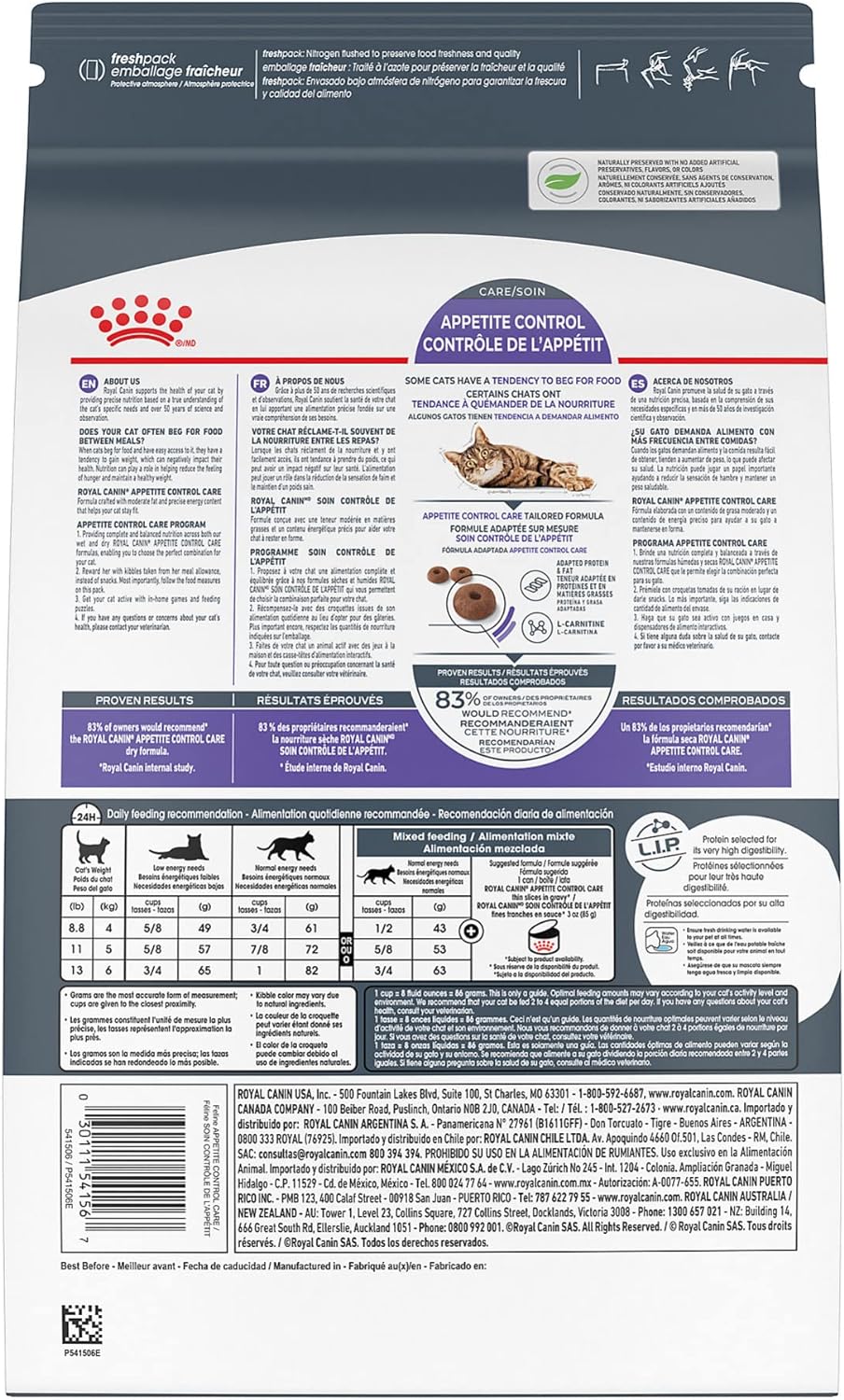 Royal Canin Appetite Control Spayed/Neutered Dry Adult Cat Food, 6 LB -  Dry Cat Food Royal Canin