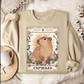 Capybara Tarot Card Shirt, Capybara Lover Shirt, Capybara Flower Shirt, Retro Capybara Shirt