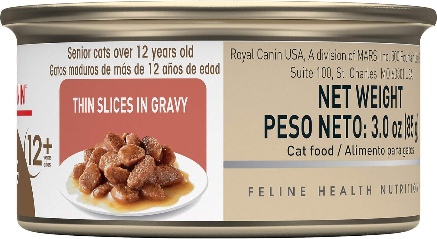Royal Canin Feline Aging 12+ Thin Slices In Gravy Canned Wet Cat Food -  Wet Cat Food Royal Canin