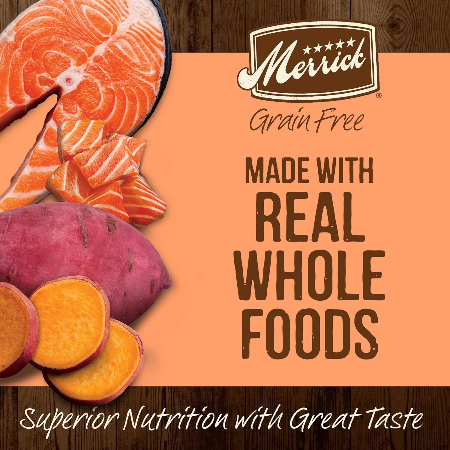 Merrick Grain Free Real Salmon & Sweet Potato Recipe Dry Dog Food -  Dry Dog Food Merrick