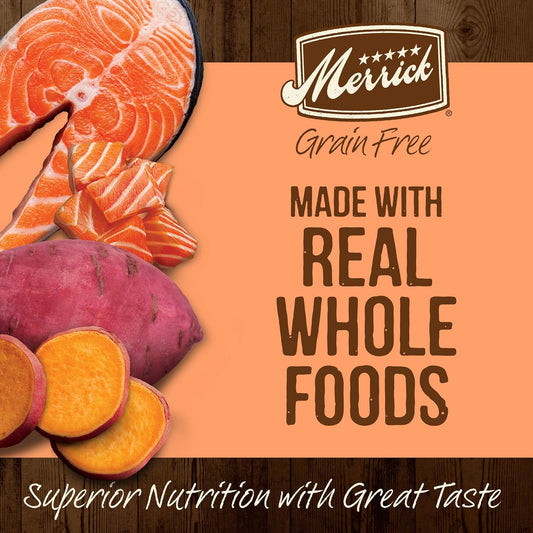 Merrick Grain Free Real Salmon & Sweet Potato Recipe Dry Dog Food -  Dry Dog Food Merrick