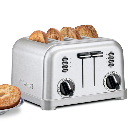 Cuisinart 4 Slice Toaster Oven, Brushed Stainless, CPT-180P1
