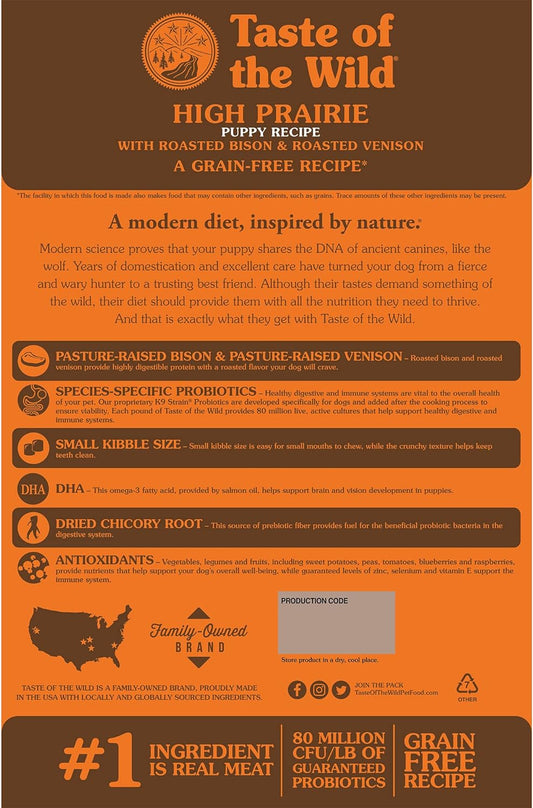 Taste of the Wild High Prairie Grain-Free Roasted Bison & Venison Dry Puppy Food -  Dry Dog Food Taste of the Wild