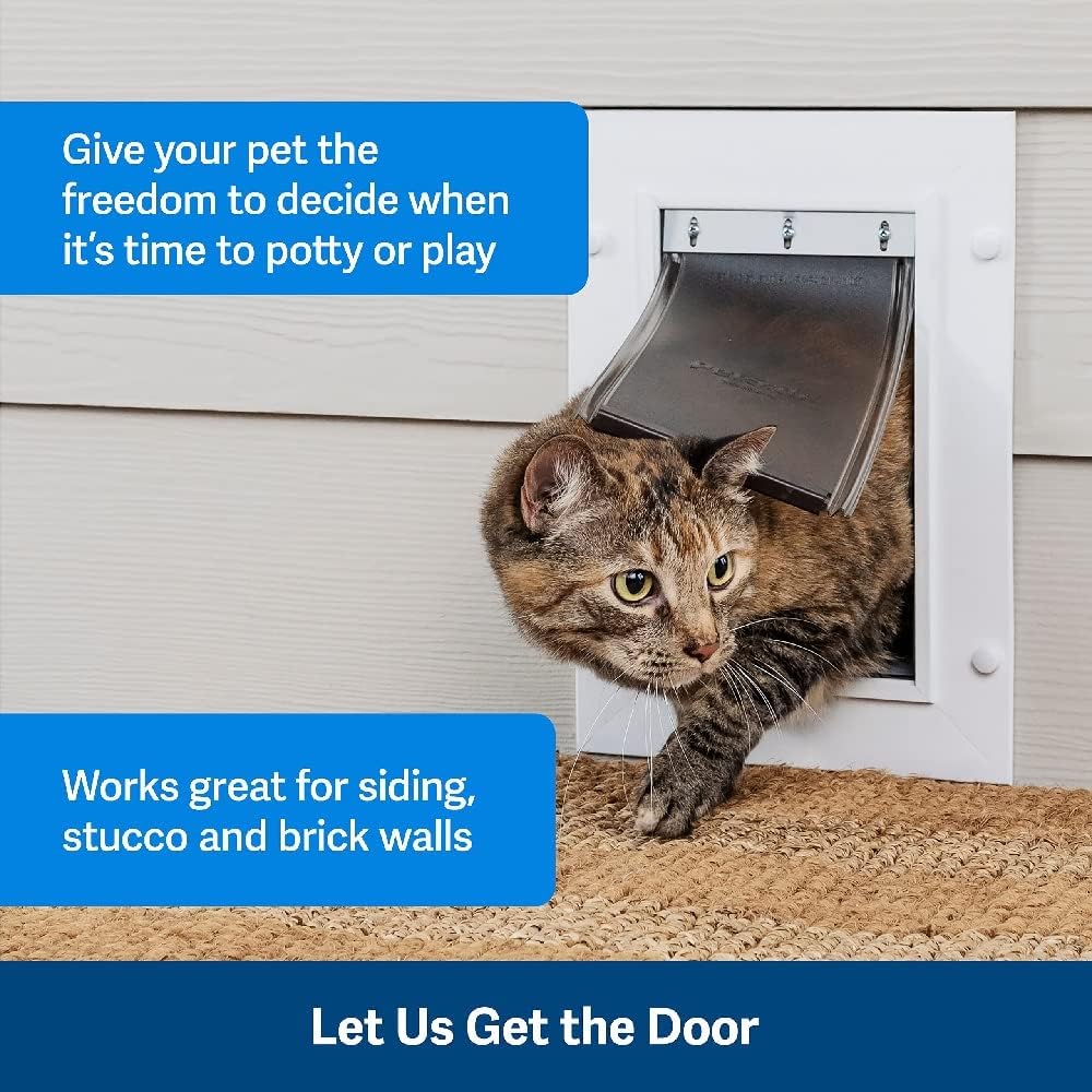PetSafe Wall Entry Plastic Pet Door - Telescoping Frame Cat & Dog Door
