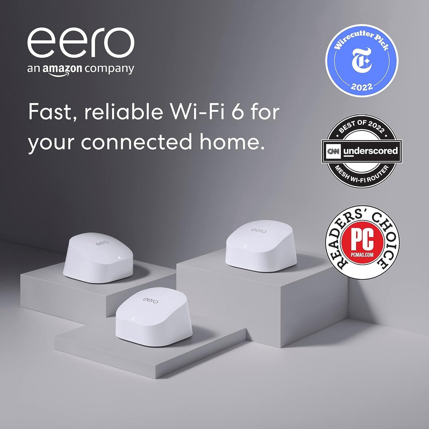 Amazon eero 6 Wireless Dual-Band Gigabit Mesh Wi-Fi System
