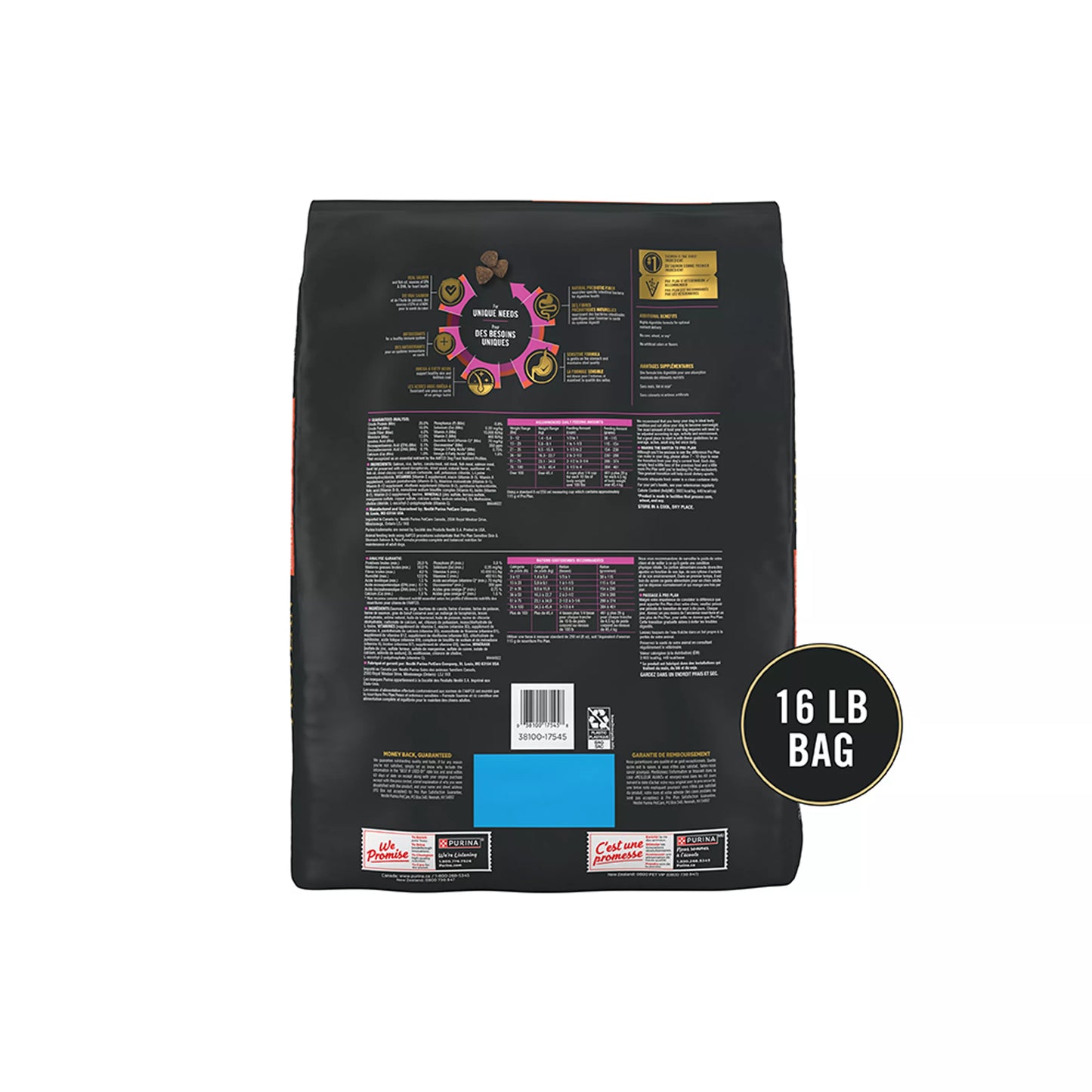 Purina Pro Plan Sensitive Skin & Stomach Adult Dry Dog Food - Salmon & Rice, No Corn, Wheat or Soy