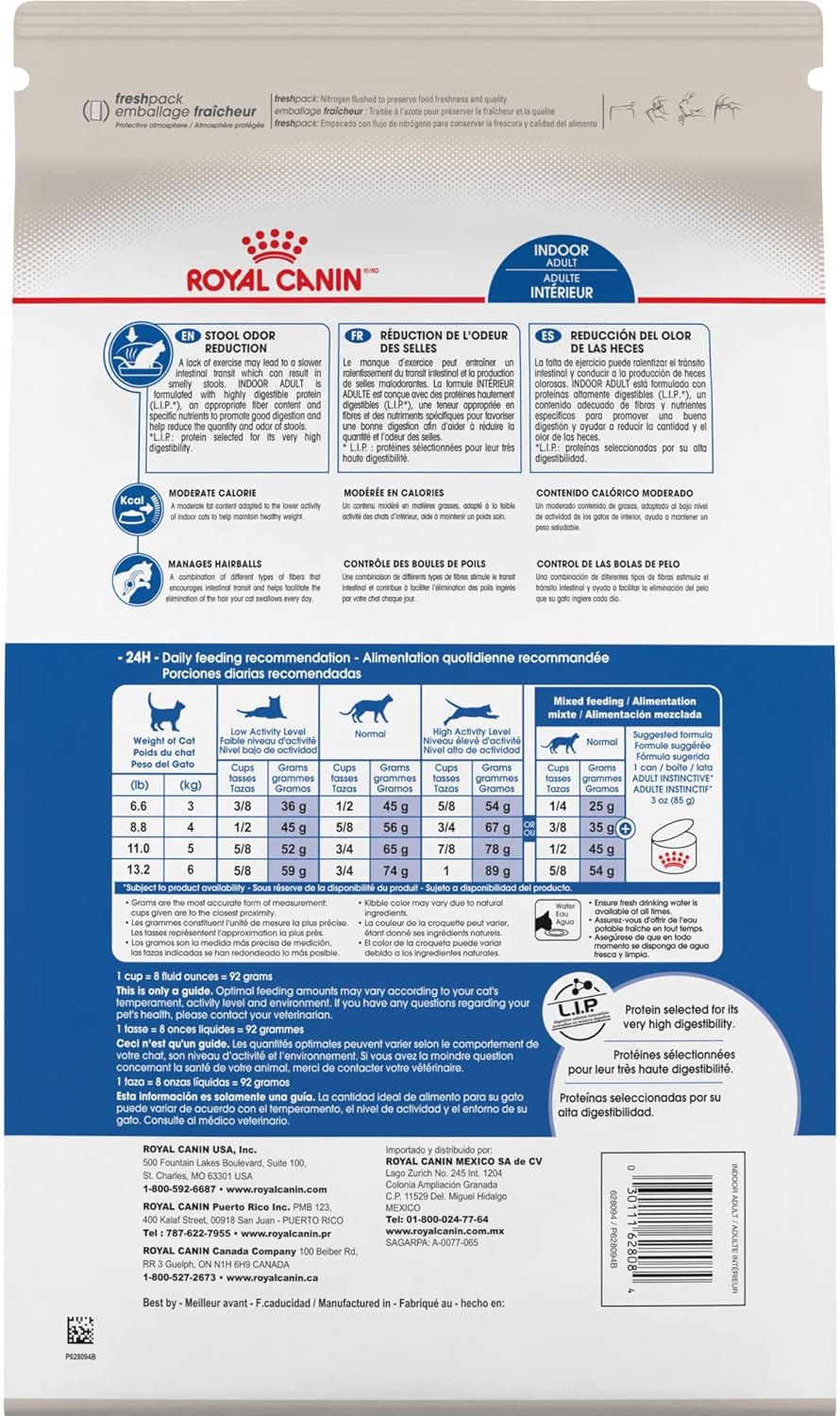 Royal Canin Dry Cat Food Feline Nutrition for Adult Indoor Cats -  Dry Cat Food Royal Canin