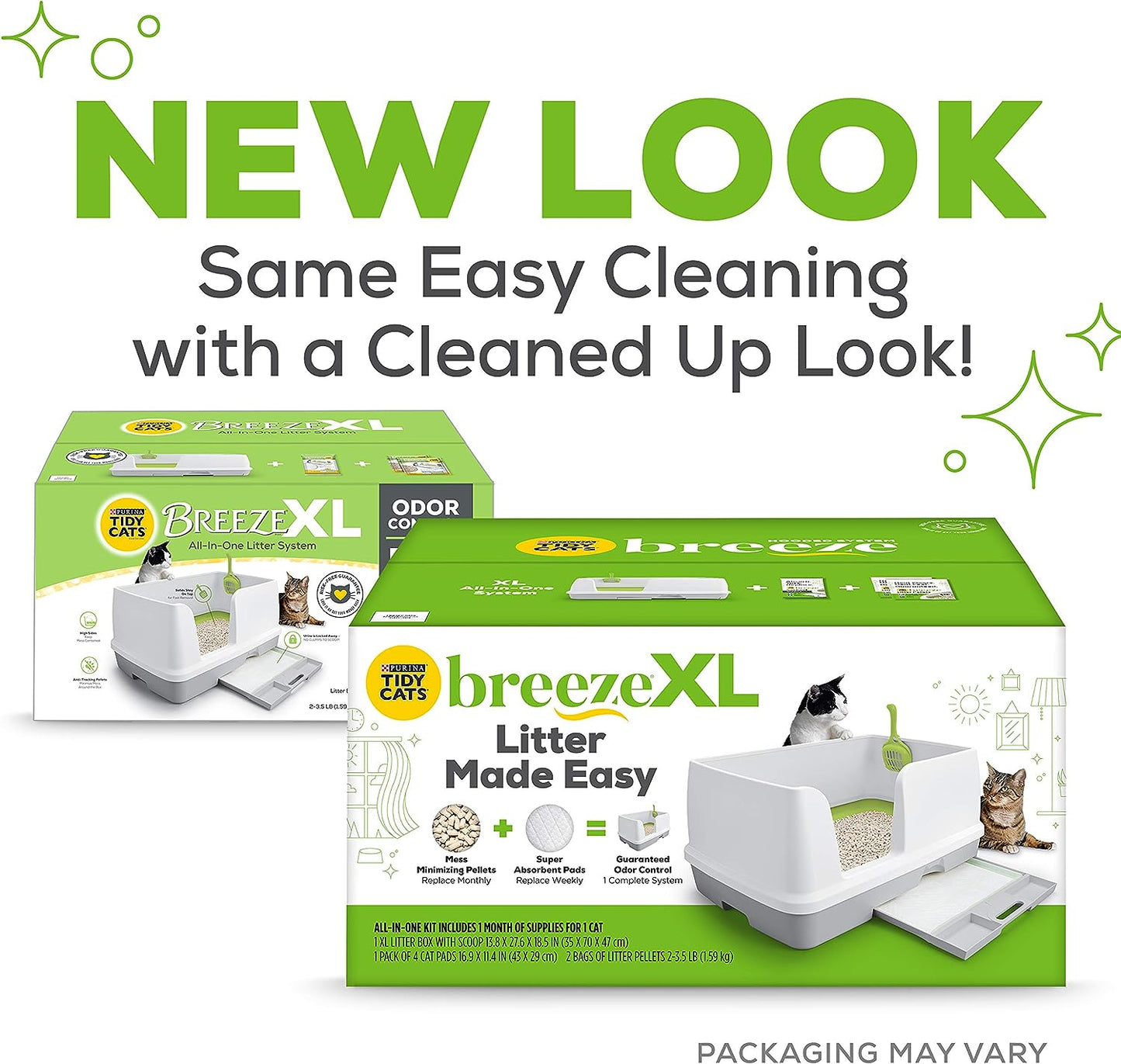 Purina Tidy Cats BREEZE XL Litter Box System Starter Kit With Pellets & Pads -  Litter Box Purina Tidy Cats