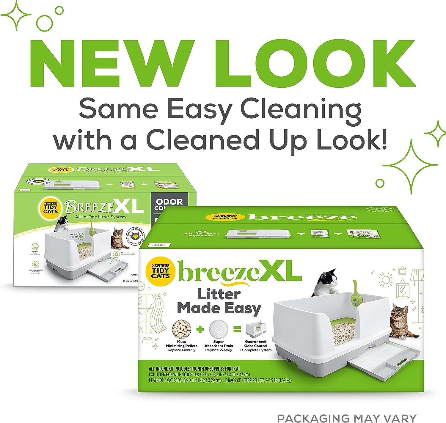 Purina Tidy Cats BREEZE XL Litter Box System Starter Kit With Pellets & Pads -  Litter Box Purina Tidy Cats