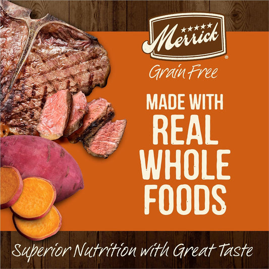 Merrick Grain Free Real Texas Beef & Sweet Potato Recipe Dry Dog Food -  Dry Dog Food Merrick