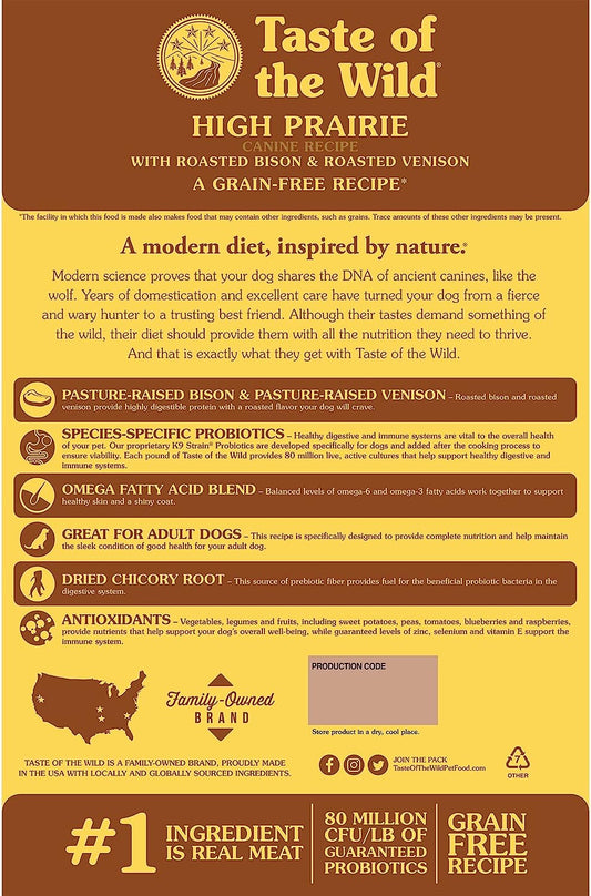 Taste of the Wild High Prairie Grain-Free Roasted Bison & Venison Dry Dog Food -  Dry Dog Food Taste of the Wild