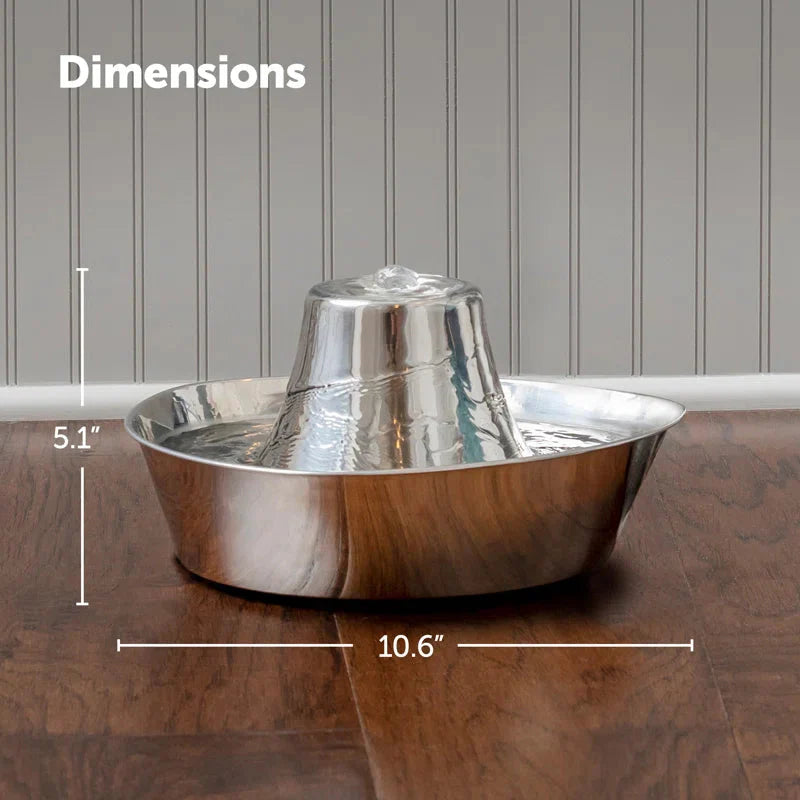 PetSafe Seaside Stainless Cat & Dog Fountain - 60 Oz Capacity -  Pet Fountain PetSafe