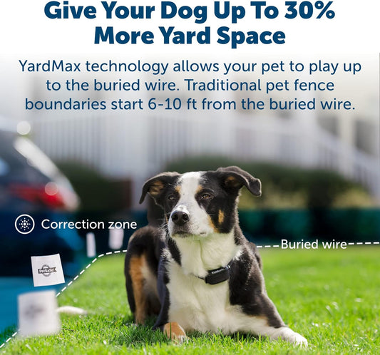PetSafe YardMax Rechargeable In-Ground Pet Fence Cover 500 ft 1/3-Acre Yard -  Dog Gates & Pens PetSafe