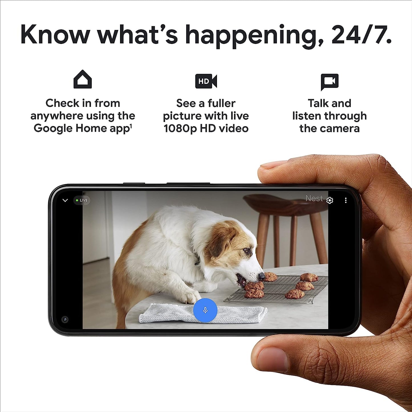 Google Nest Cam Indoor Security Camera (Wired)