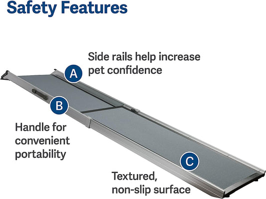 PetSafe Happy Ride Extra Long Telescoping Dog Ramp, 87" L x 20" W -  Pet Ramp PetSafe