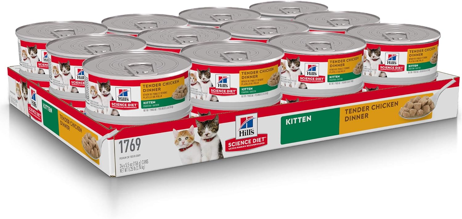 Hill's Science Diet Wet Kitten Food Tender Chicken Dinner Canned Cat Food -  Wet Cat Food Hill's Science