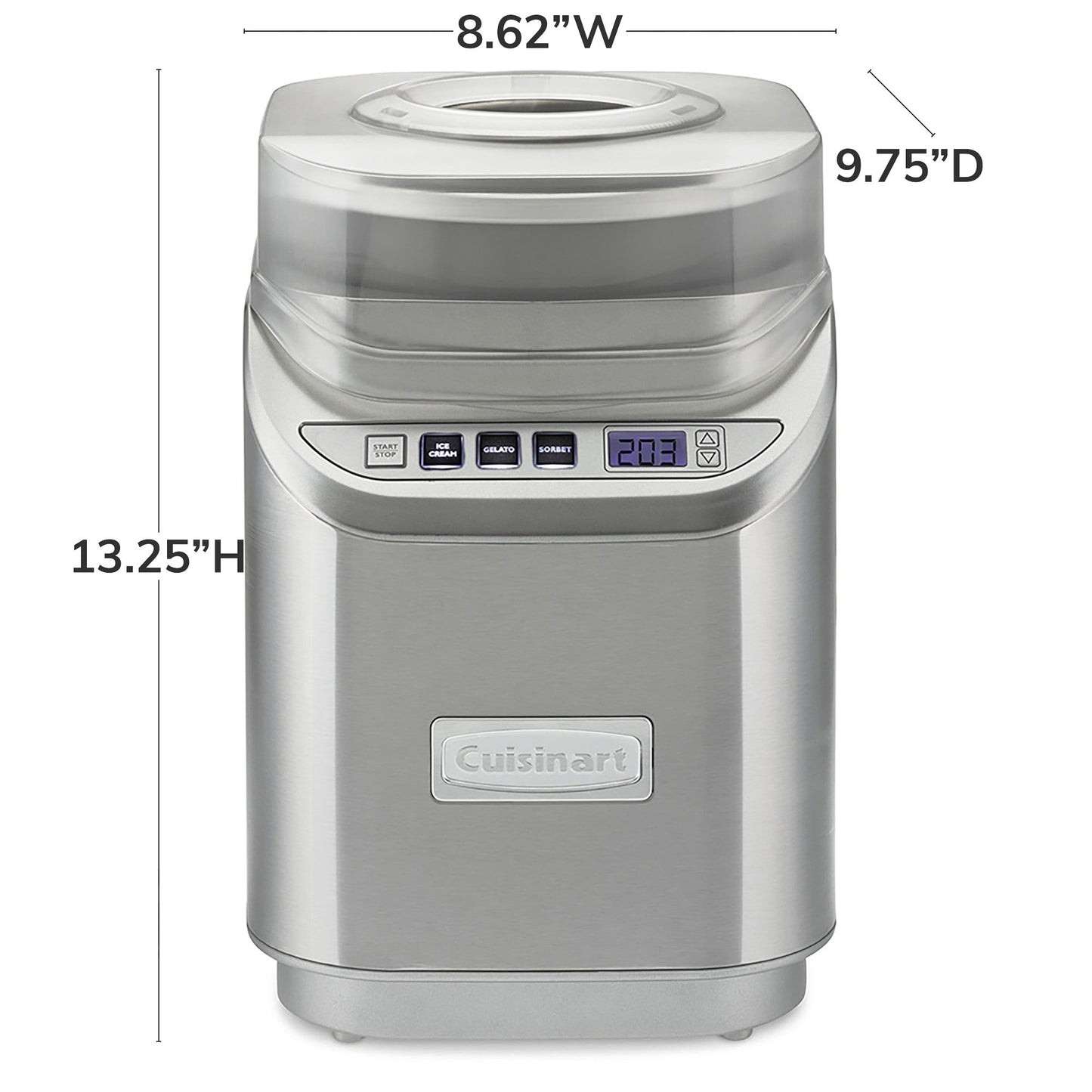 Cuisinart Electric Ice Cream Make Machine, 2 Quart ICE-70 Stainless Steel