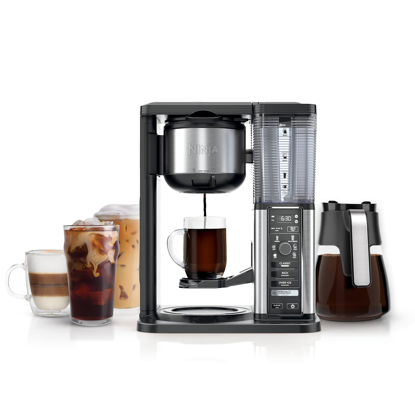 Ninja CM401 Specialty 10-Cup Coffee Maker w/ 4 Brew Styles for Ground Coffee