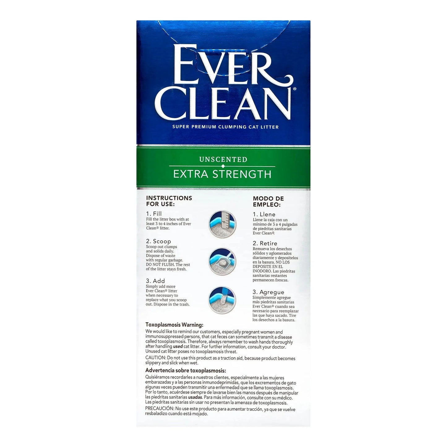 Ever Clean Extra Strength Unscented Clumping Clay Cat Litter, 25/42 LB -  Clumping Cat Litter Ever Clean
