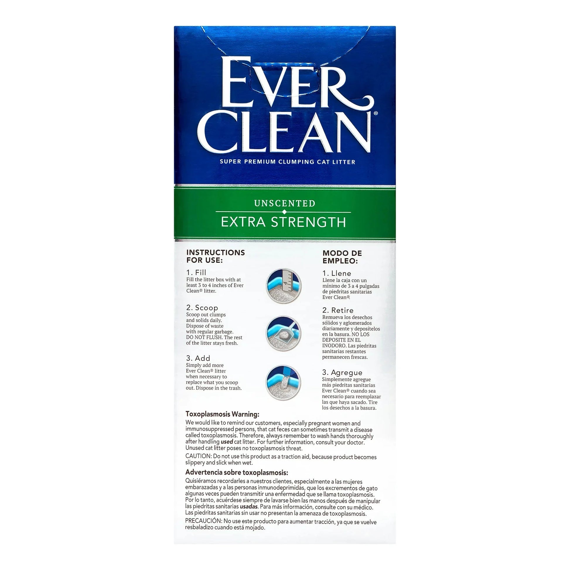 Ever Clean Extra Strength Unscented Clumping Clay Cat Litter, 25/42 LB -  Clumping Cat Litter Ever Clean
