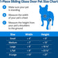 PetSafe 1-Piece Sliding White Glass Pet Door for Dogs & Cats, 96" Adjustable Height